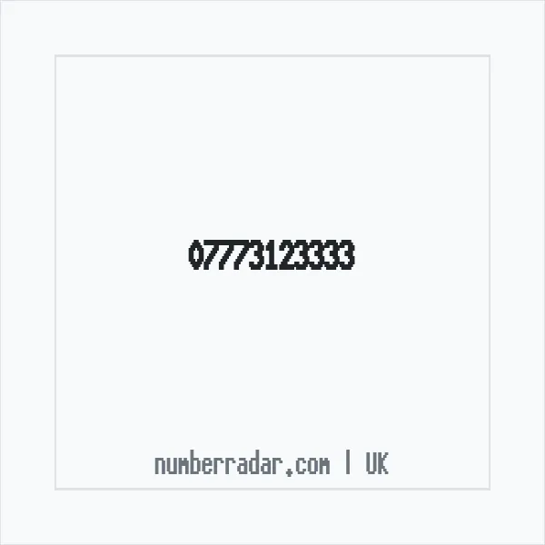 Reverse number check for +44 7773 123333 — who called me?
