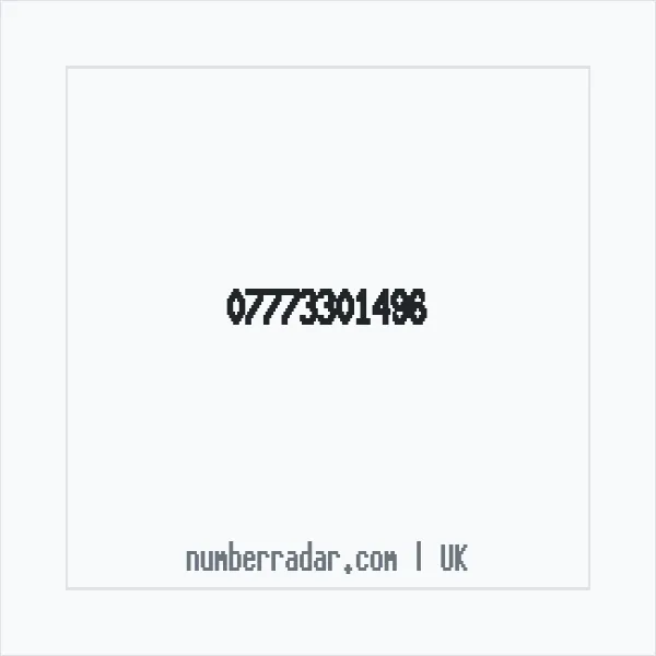 Reverse number check for +44 7773 301496 — who called me?