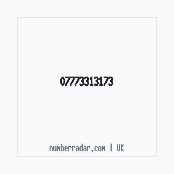 Reverse number check for +44 7773 313173 — who called me?