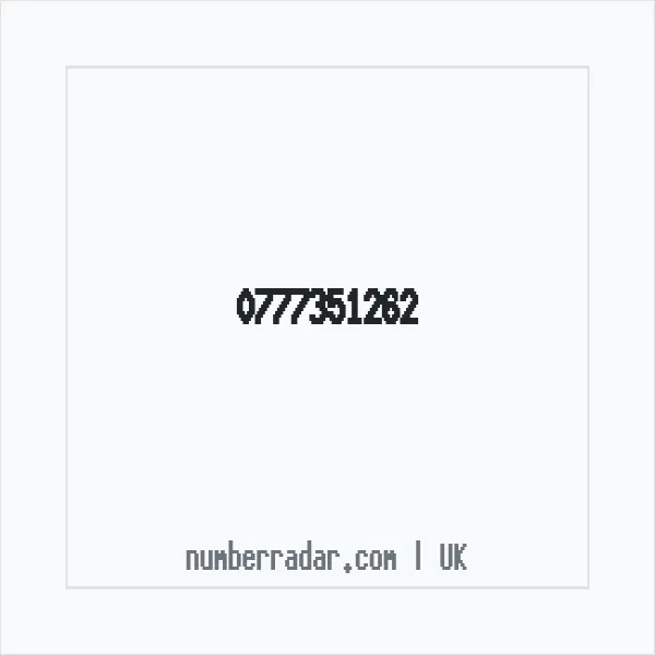 Reverse number check for +44 777351262 — who called me?
