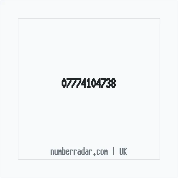 Reverse number check for +44 7774 104738 — who called me?