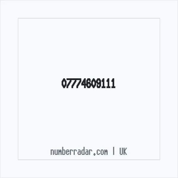 Reverse number check for +44 7774 609111 — who called me?