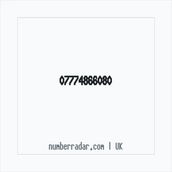 Reverse number check for +44 7774 866080 — who called me?