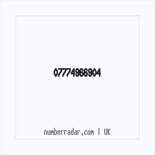 Reverse number check for +44 7774 966904 — who called me?