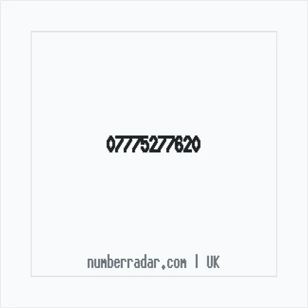 Reverse number check for +44 7775 277620 — who called me?