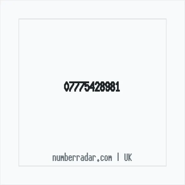 Reverse number check for +44 7775 428981 — who called me?