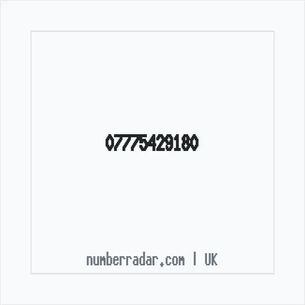 Reverse number check for +44 7775 429180 — who called me?