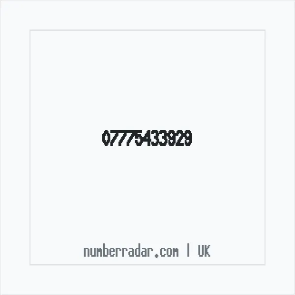 Reverse number check for +44 7775 433929 — who called me?