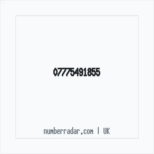 Reverse number check for +44 7775 491855 — who called me?