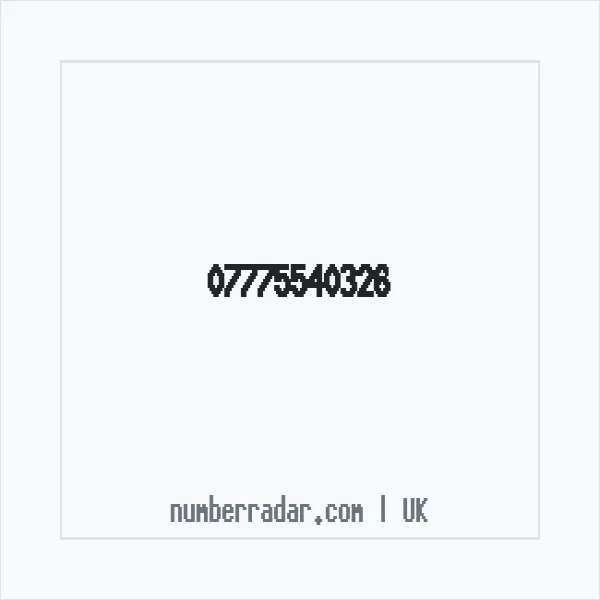 Reverse number check for +44 7775 540326 — who called me?