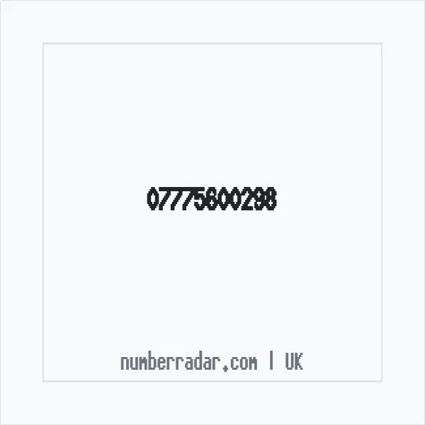 Reverse number check for +44 7775 600298 — who called me?