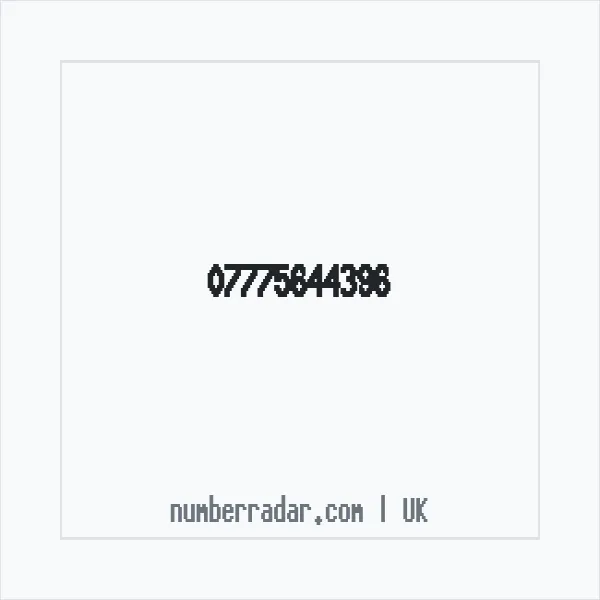 Reverse number check for +44 7775 644396 — who called me?