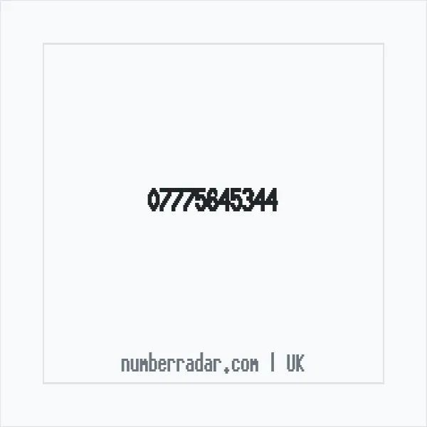 Reverse number check for +44 7775 645344 — who called me?