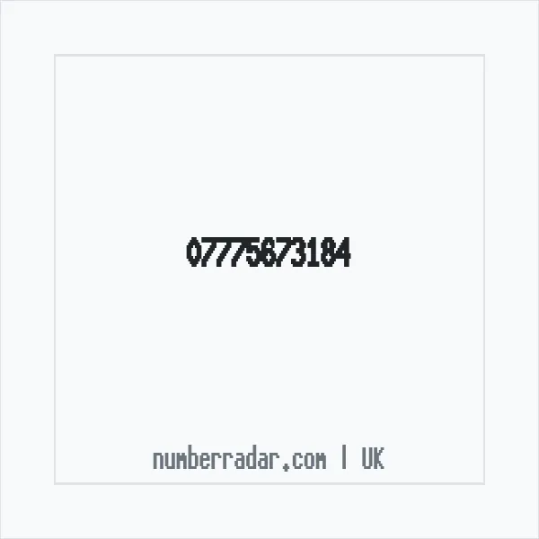 Reverse number check for +44 7775 673184 — who called me?