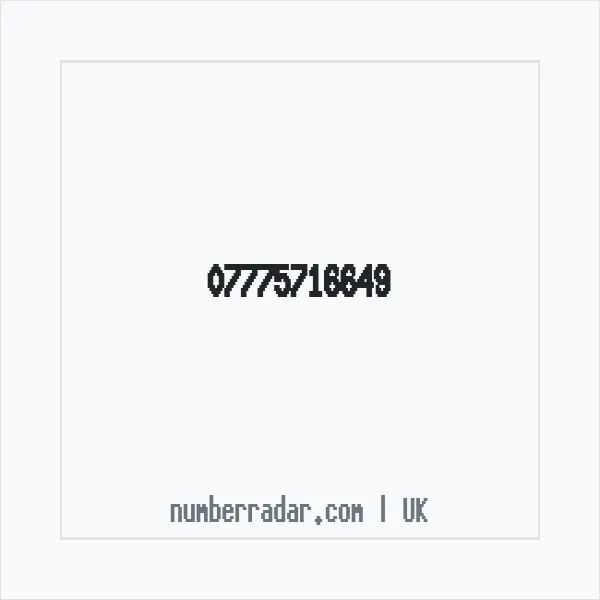 Reverse number check for +44 7775 716649 — who called me?