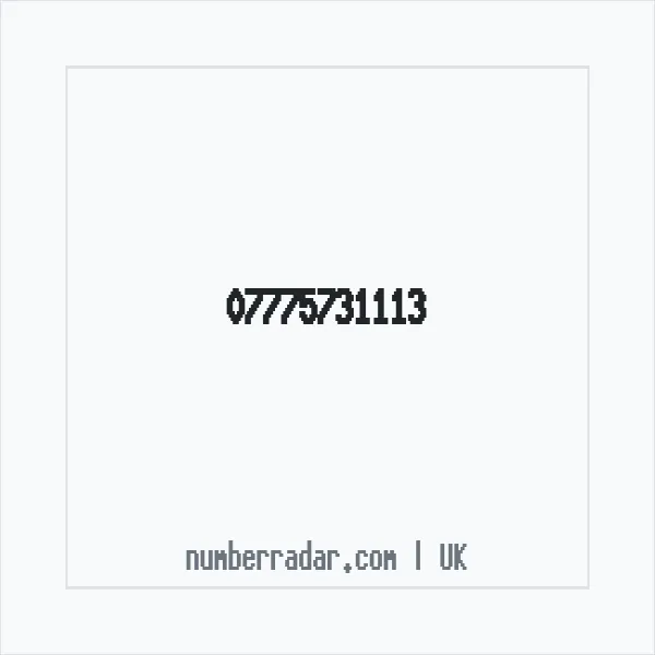 Reverse number check for +44 7775 731113 — who called me?