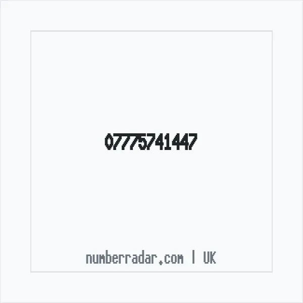 Reverse number check for +44 7775 741447 — who called me?
