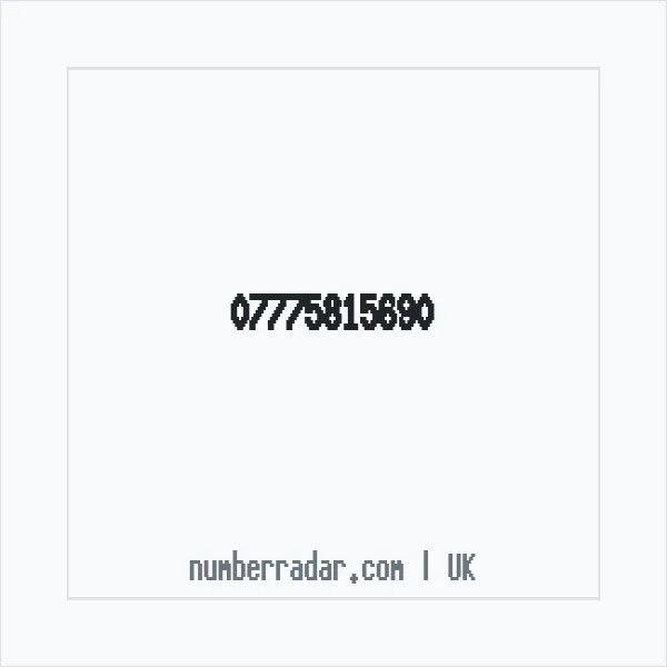 Reverse number check for +44 7775 815690 — who called me?