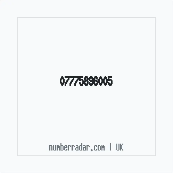 Reverse number check for +44 7775 896005 — who called me?
