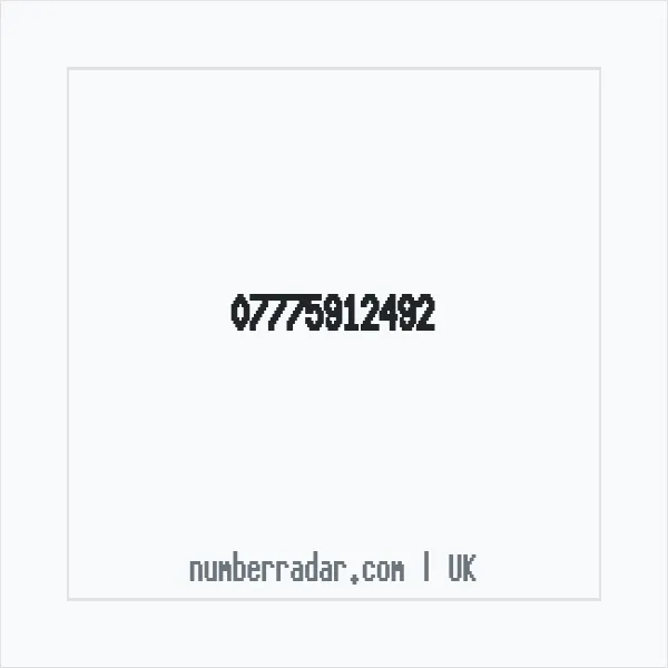 Reverse number check for +44 7775 912492 — who called me?