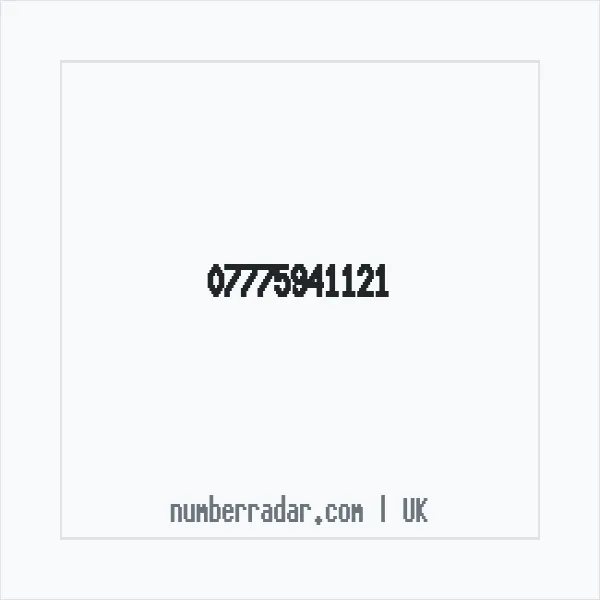 Reverse number check for +44 7775 941121 — who called me?