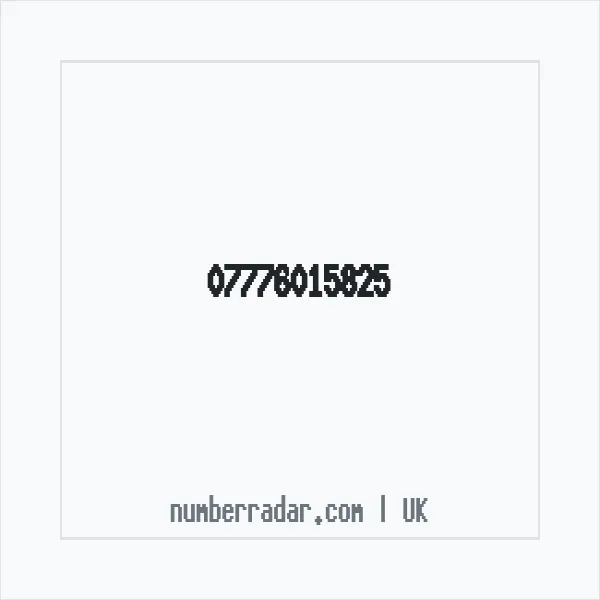 Reverse number check for +44 7776 015825 — who called me?