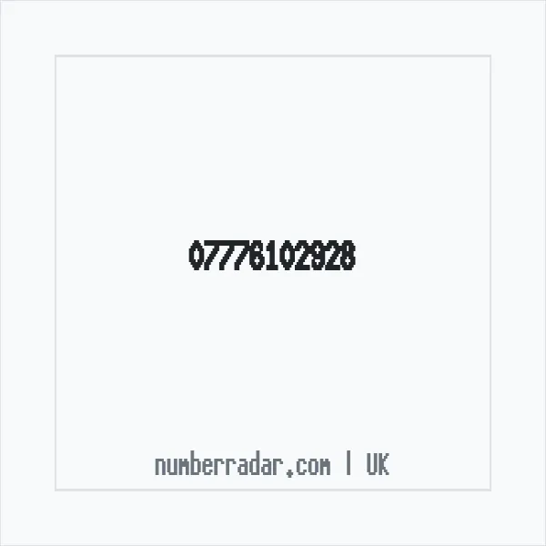 Reverse number check for +44 7776 102928 — who called me?
