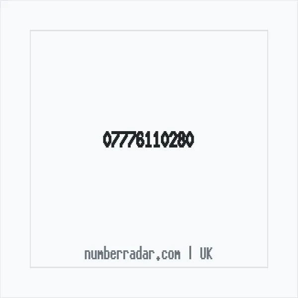 Reverse number check for +44 7776 110280 — who called me?