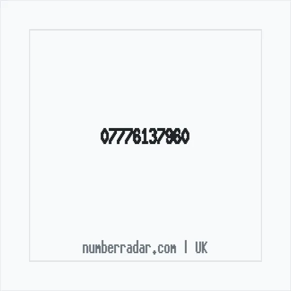 Reverse number check for +44 7776 137960 — who called me?