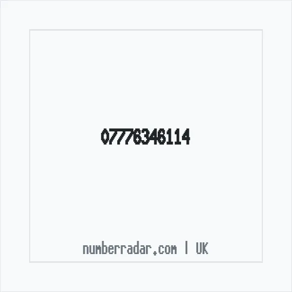 Reverse number check for +44 7776 346114 — who called me?