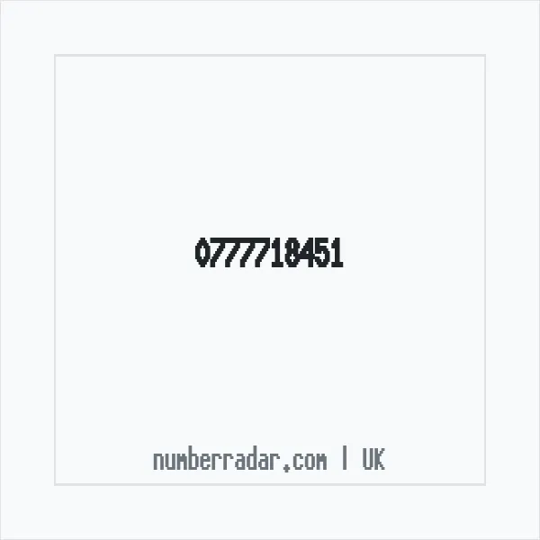 Reverse number check for +44 777718451 — who called me?