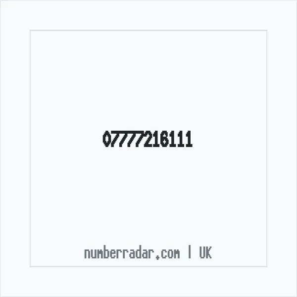 Reverse number check for +44 7777 216111 — who called me?