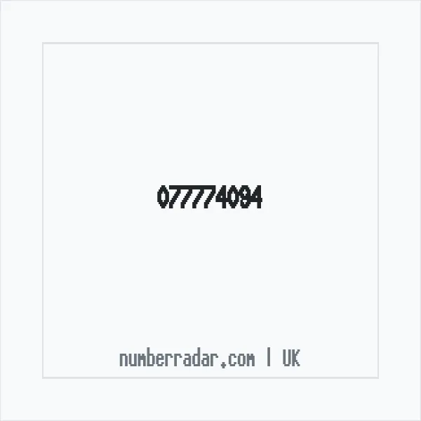 Reverse number check for +44 77774094 — who called me?