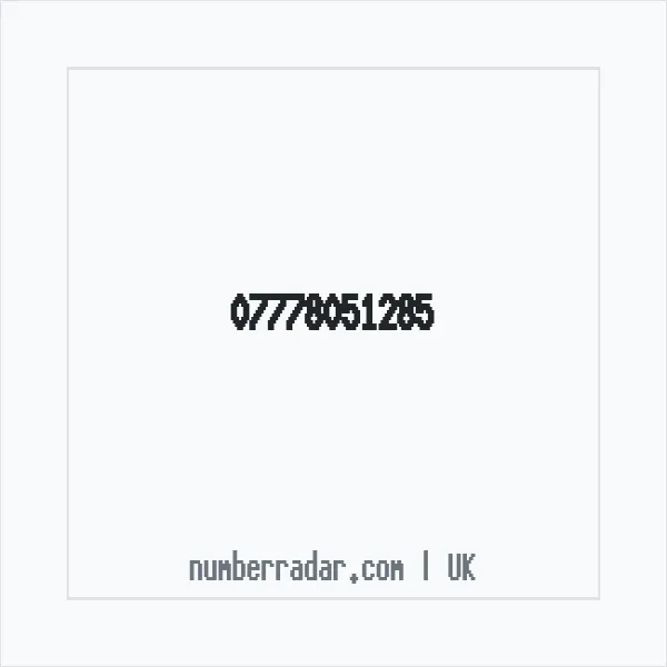 Reverse number check for +44 7778 051285 — who called me?