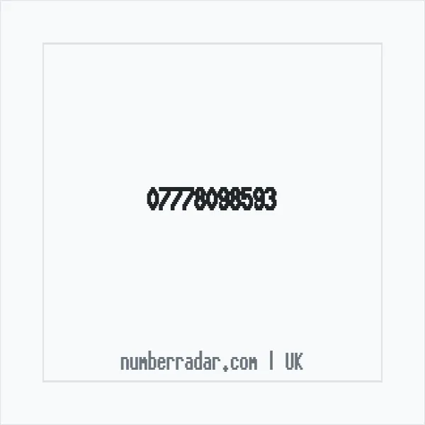 Reverse number check for +44 7778 098593 — who called me?