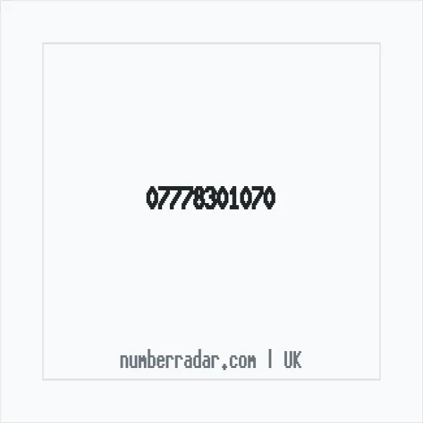 Reverse number check for +44 7778 301070 — who called me?
