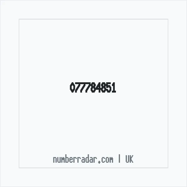 Reverse number check for +44 77784851 — who called me?