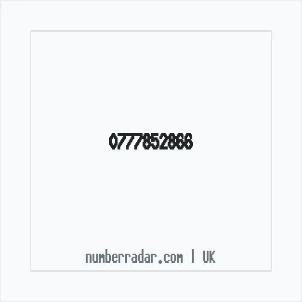 Reverse number check for +44 777852866 — who called me?