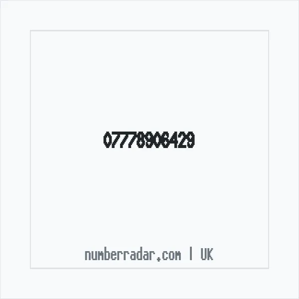 Reverse number check for +44 7778 906429 — who called me?
