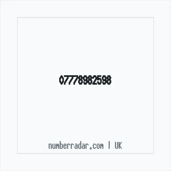 Reverse number check for +44 7778 982598 — who called me?