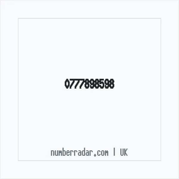 Reverse number check for +44 777898598 — who called me?