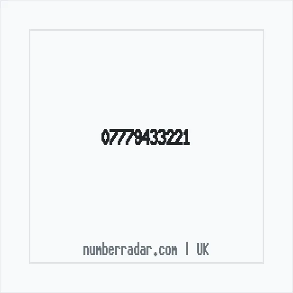Reverse number check for +44 7779 433221 — who called me?