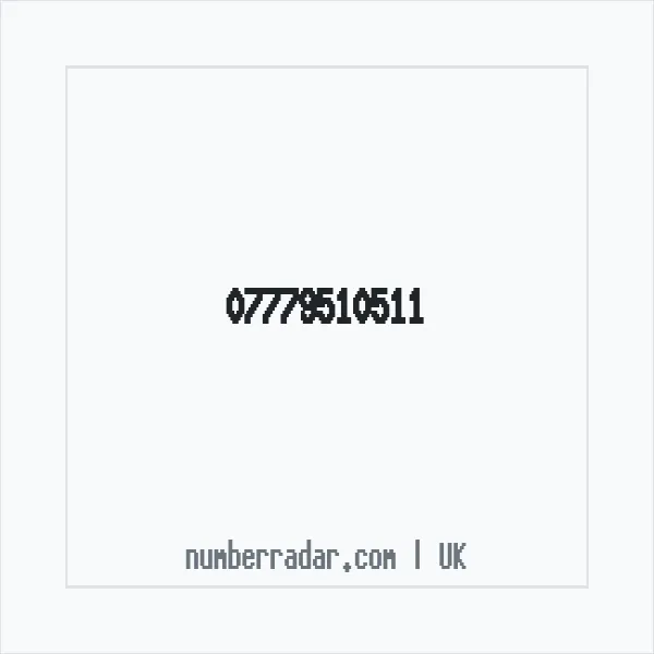 Reverse number check for +44 7779 510511 — who called me?