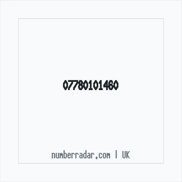 Reverse number check for +44 7780 101460 — who called me?
