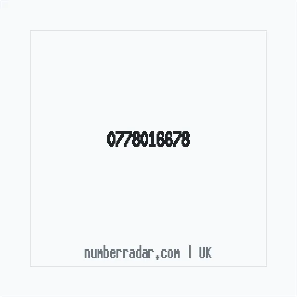 Reverse number check for +44 778016678 — who called me?