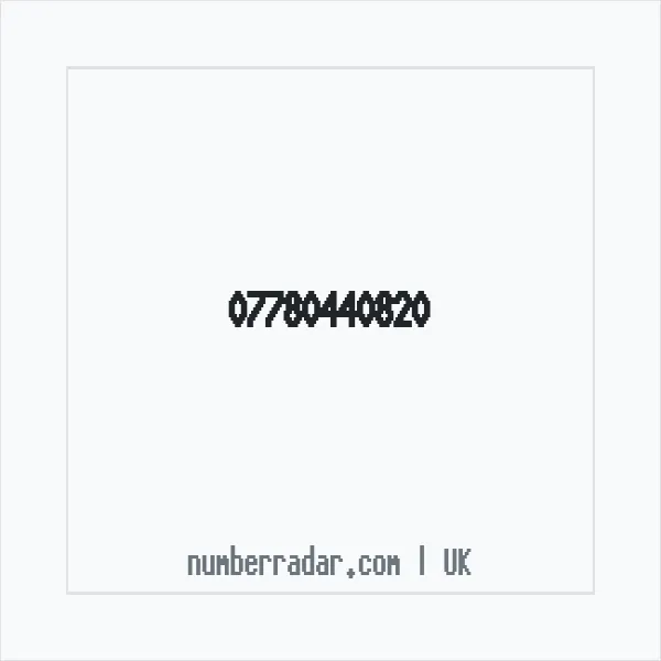 Reverse number check for +44 7780 440820 — who called me?