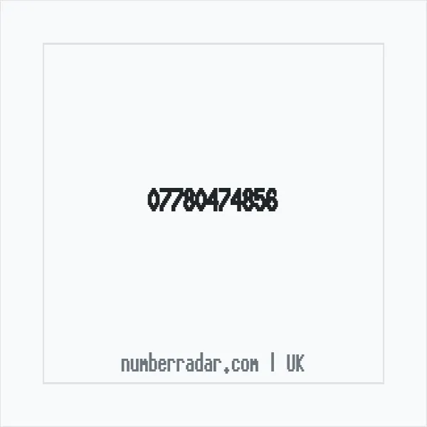 Reverse number check for +44 7780 474856 — who called me?