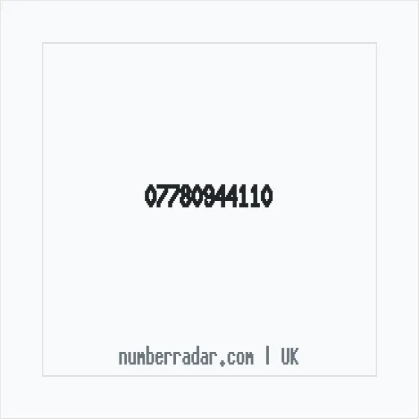 Reverse number check for +44 7780 944110 — who called me?