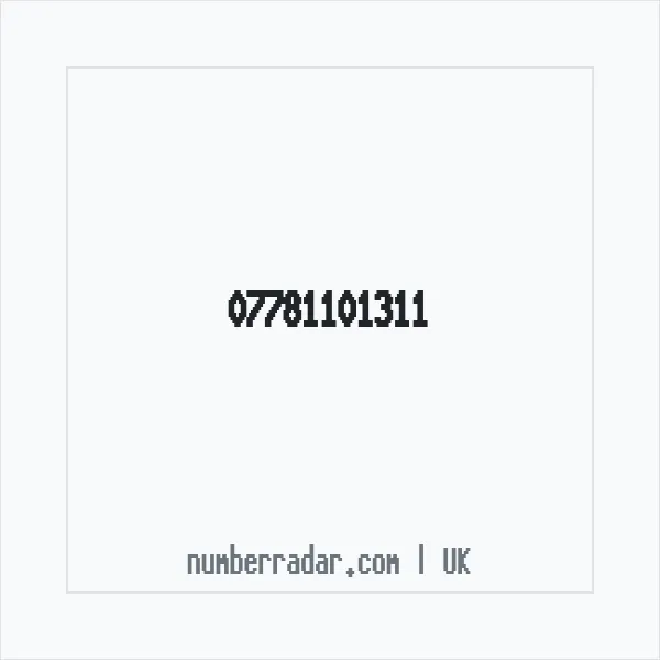 Reverse number check for +44 7781 101311 — who called me?