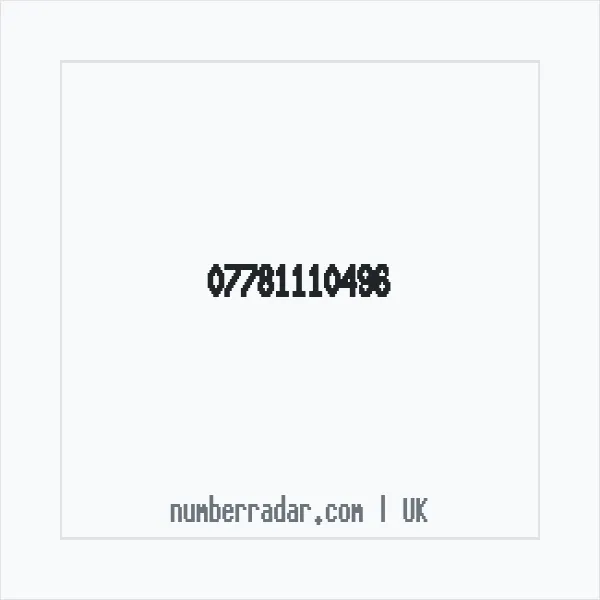 Reverse number check for +44 7781 110496 — who called me?